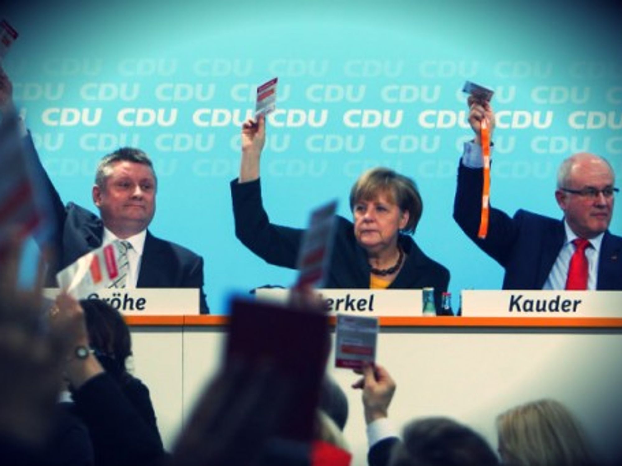 Merkel and her allies voting for another coalition government in 2013