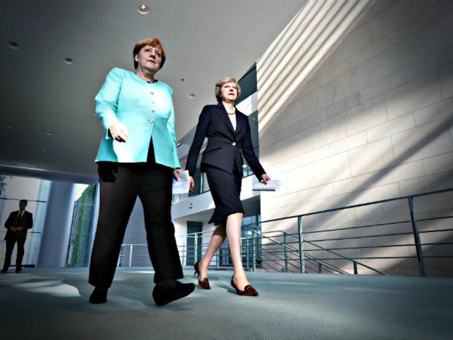 Merkel and May in Berlin in July