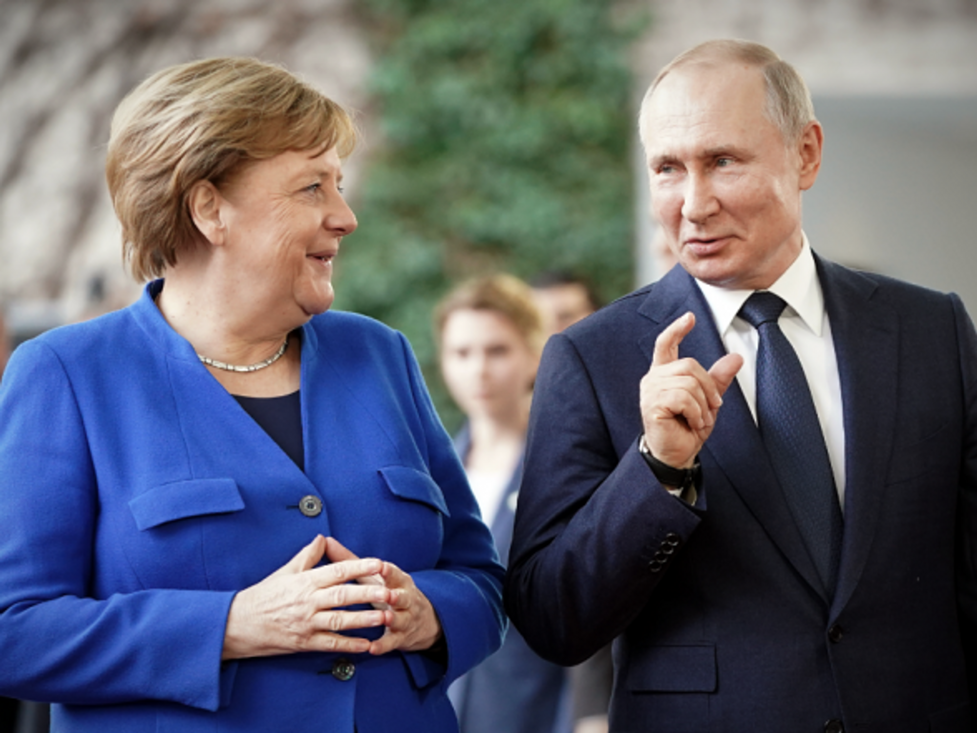 Merkel and Putin in Berlin on Jan. 19