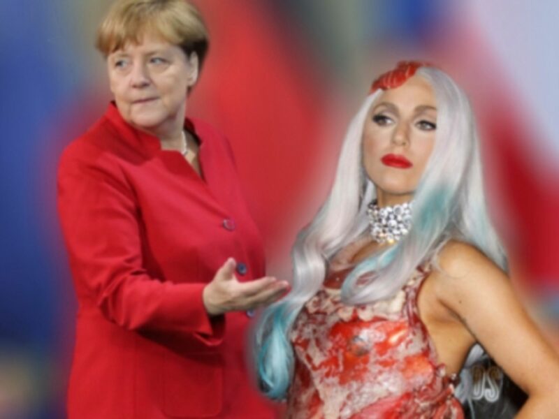 Merkel's blazer and Lady Gaga's meat dress