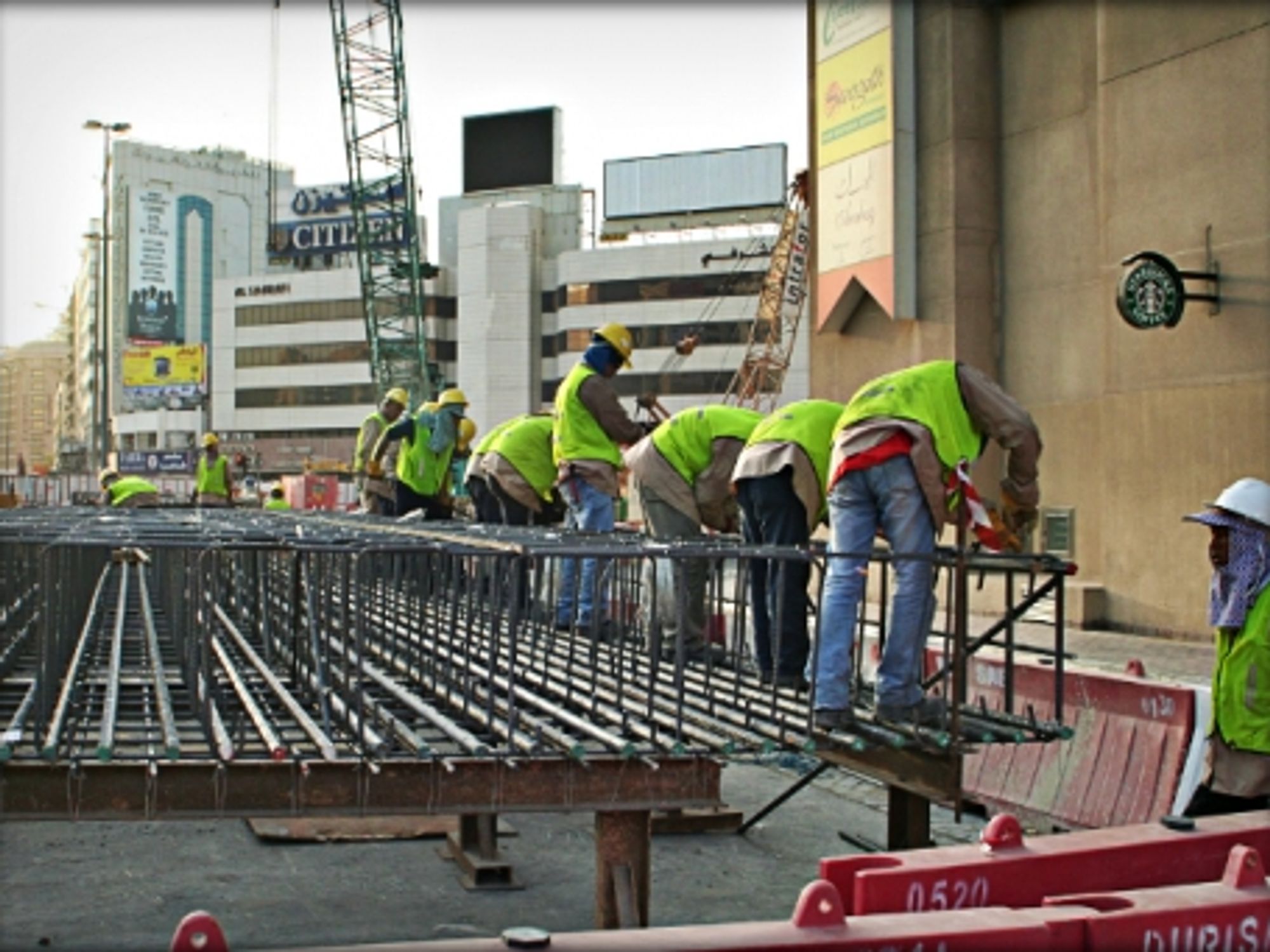 Metro construction in Dubai