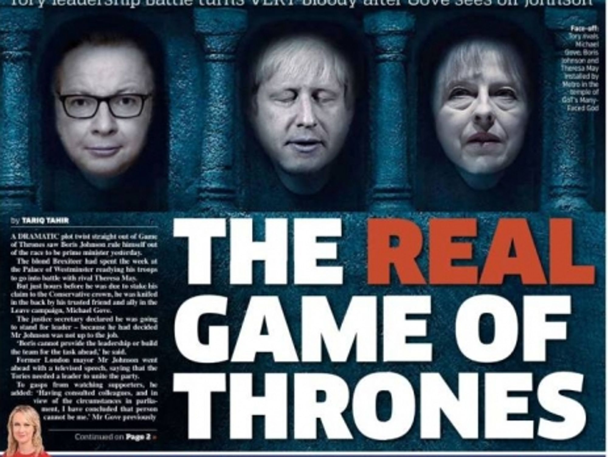 Metro front page