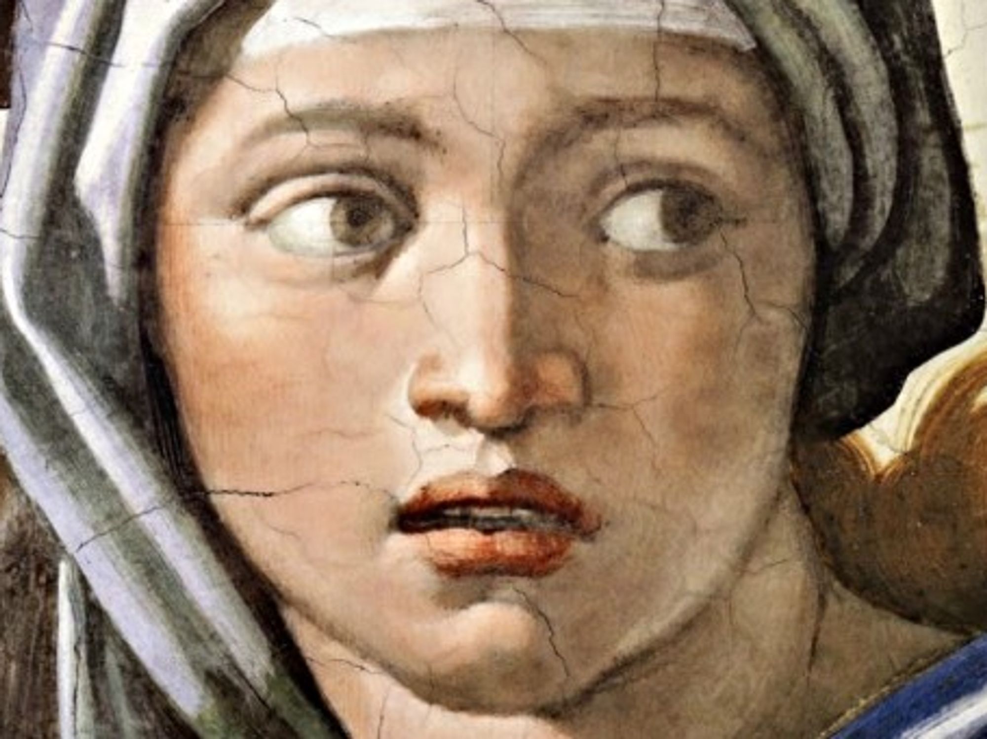 Michelangelo's "Sybil" in the Sistine Chapel (detail)