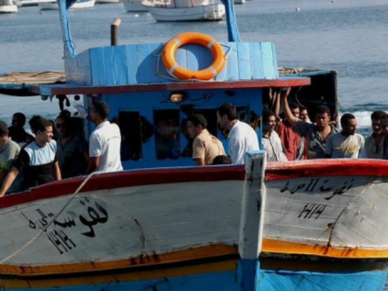 Migrants arriving in Lampedusa (Sara Prestianni)