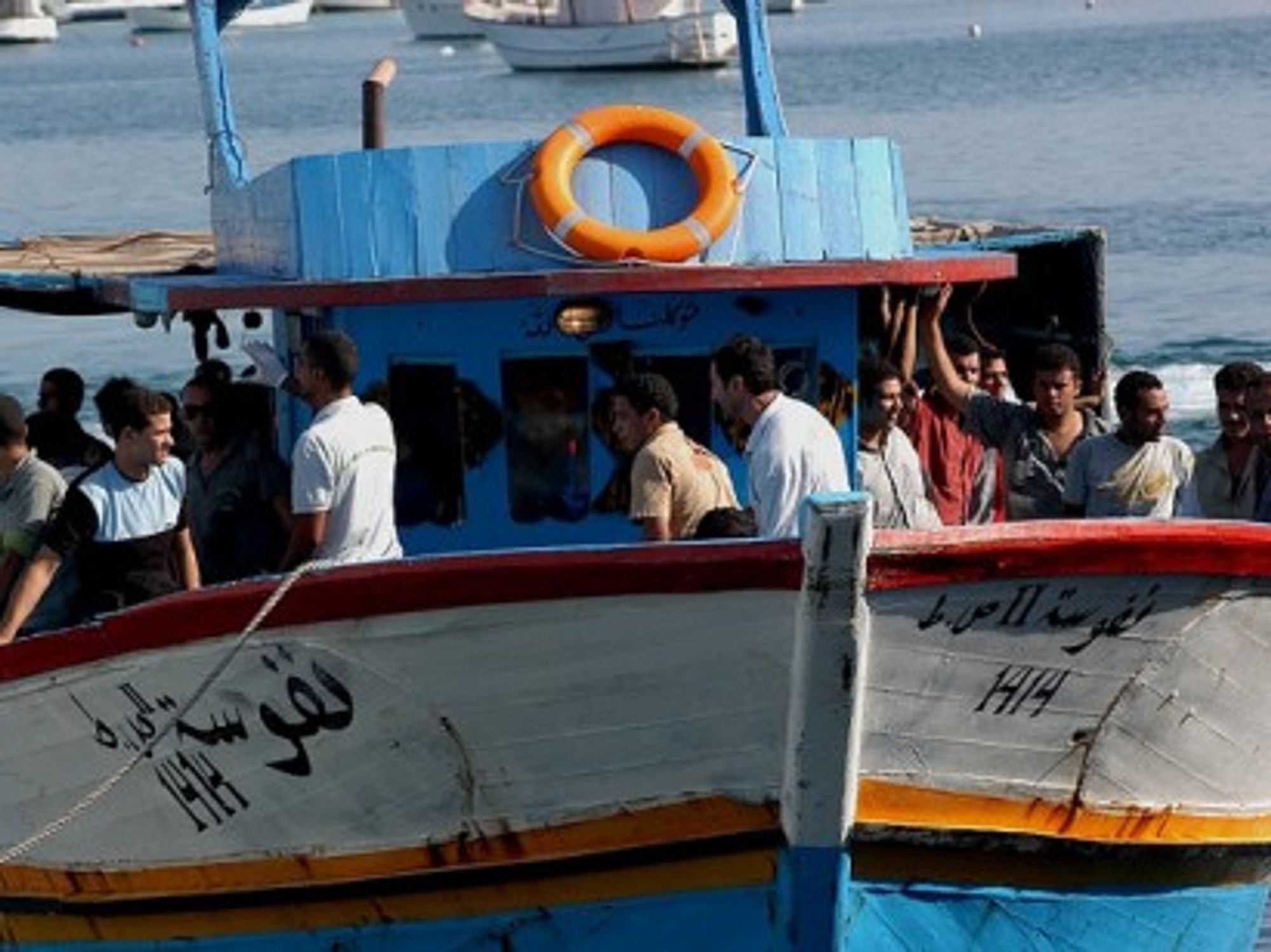 Migrants arriving in Lampedusa (Sara Prestianni)