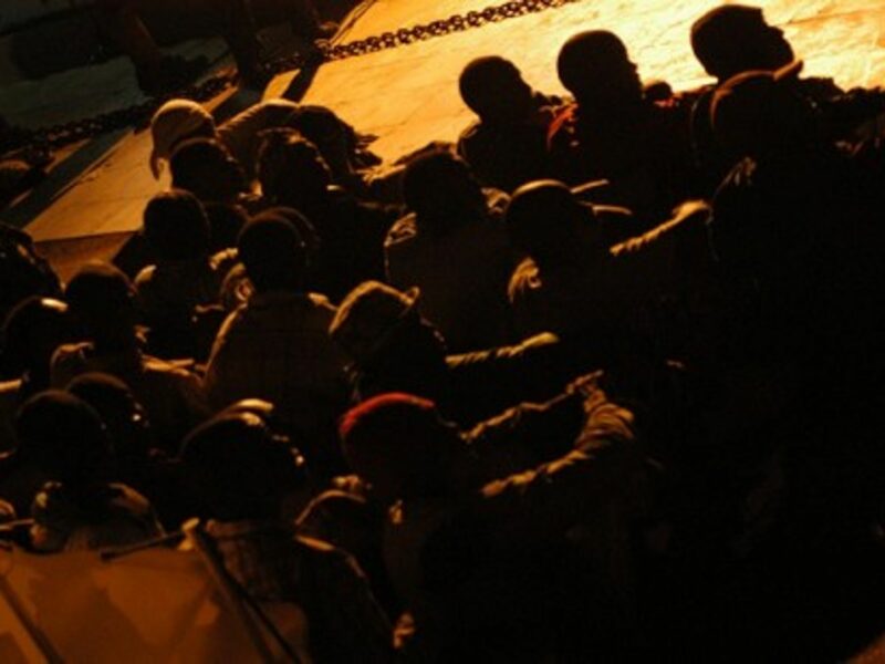 Migrants arriving on island of Lampedusa