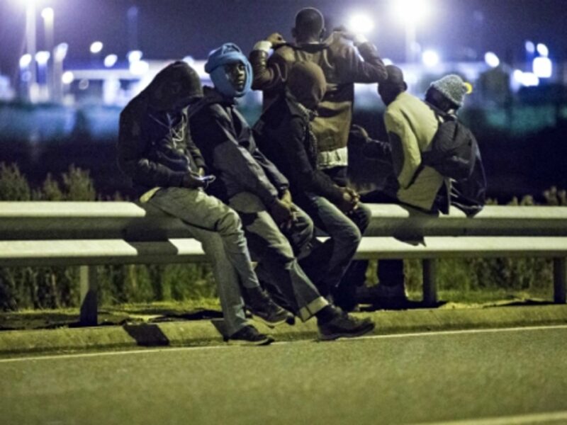 Migrants in Calais on Aug. 9