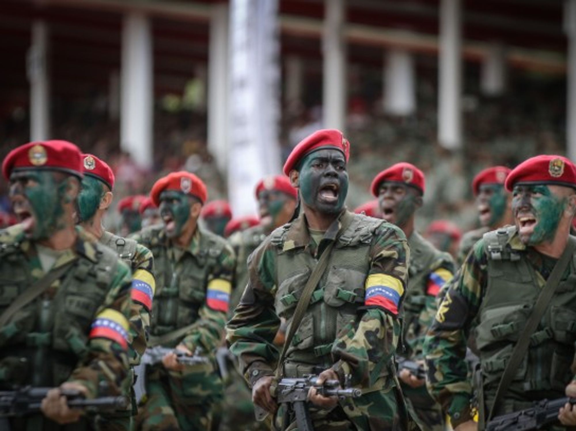 Military parade in Caracas, Venezuela