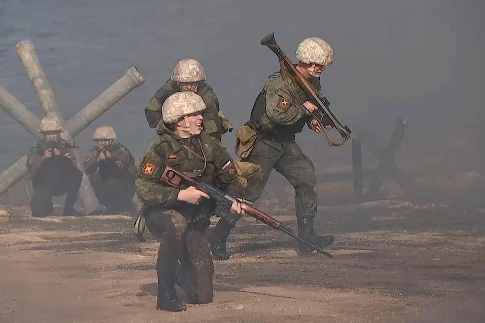 Military training in Russia for mobilized troops