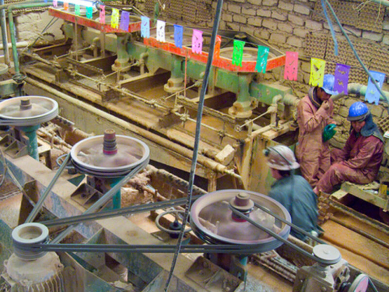 Mineral extraction in Potosi, Bolivia