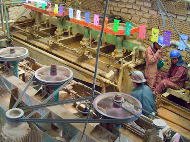 Mineral extraction in Potosi, Bolivia