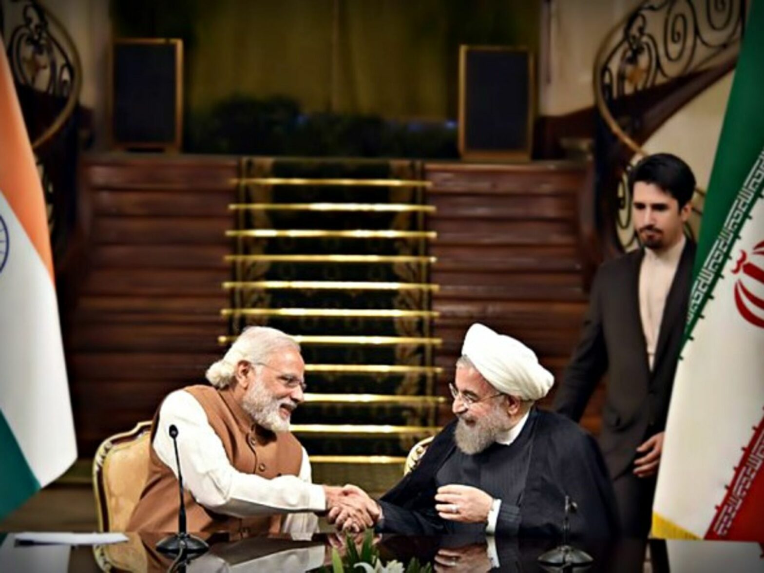 Modi and Rouhani in Tehran in May 2016
