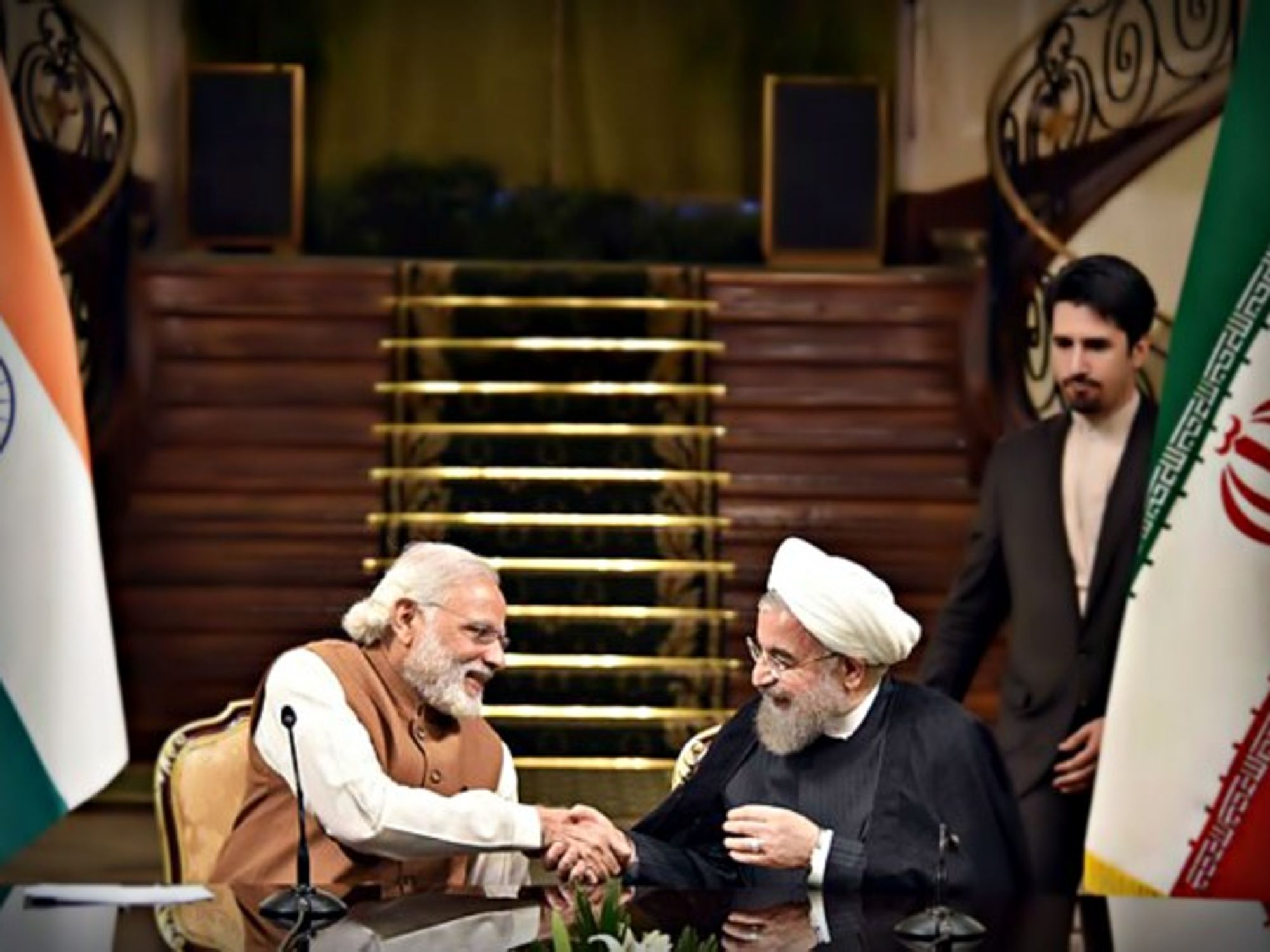 Modi and Rouhani in Tehran in May 2016