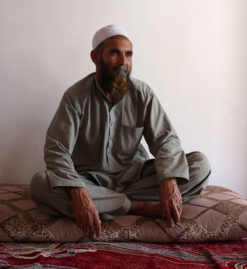 Mohammad Salim, a farmer living in Gulai Kali village next to Bagram, has had lung problems for the last 17 years.
