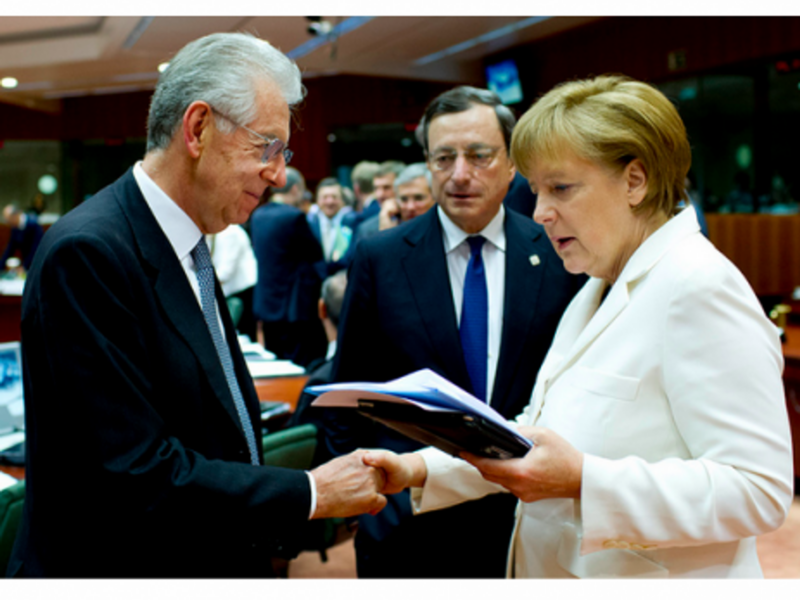 Monti and Merkel in June