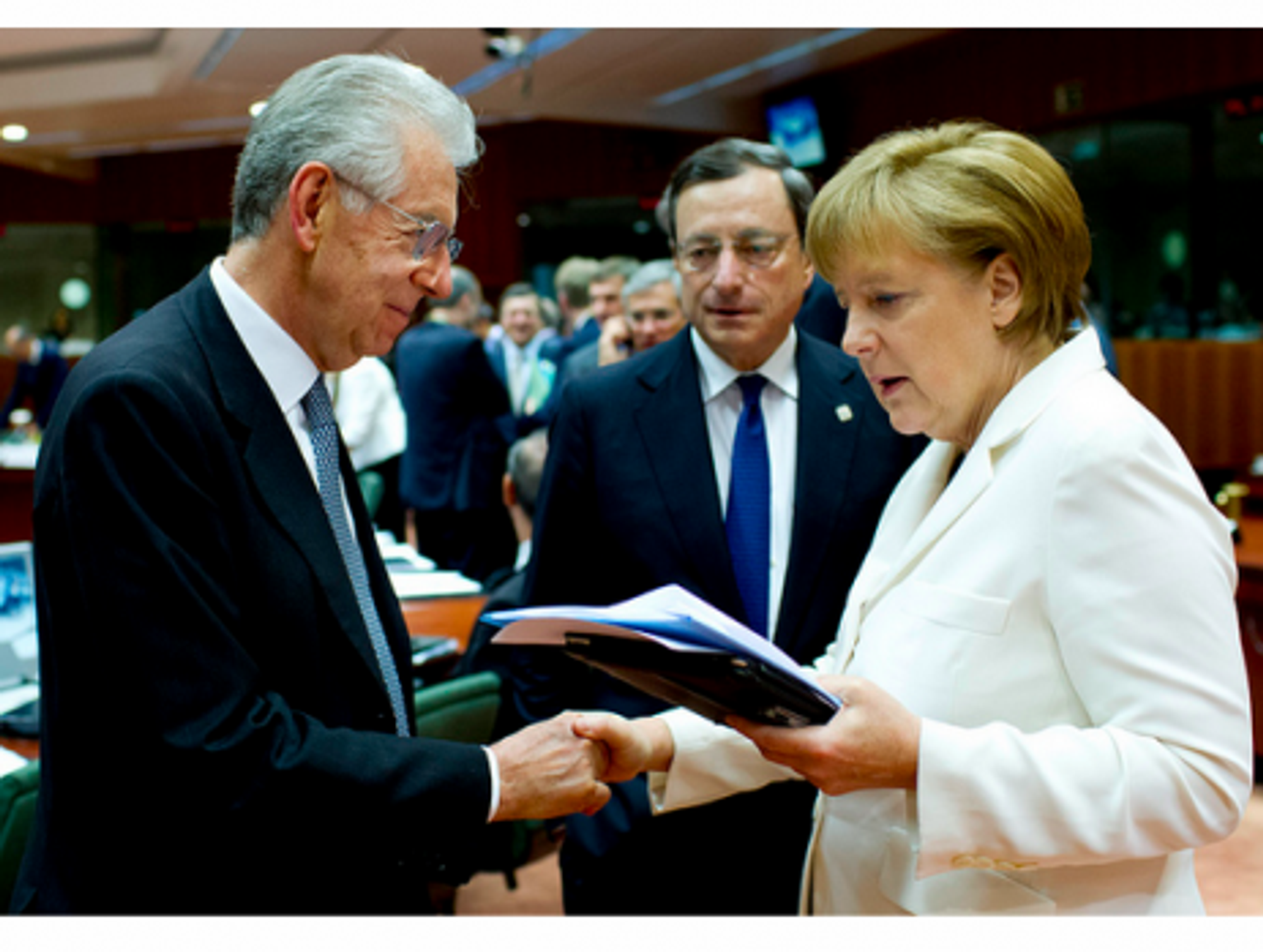 Monti and Merkel in June