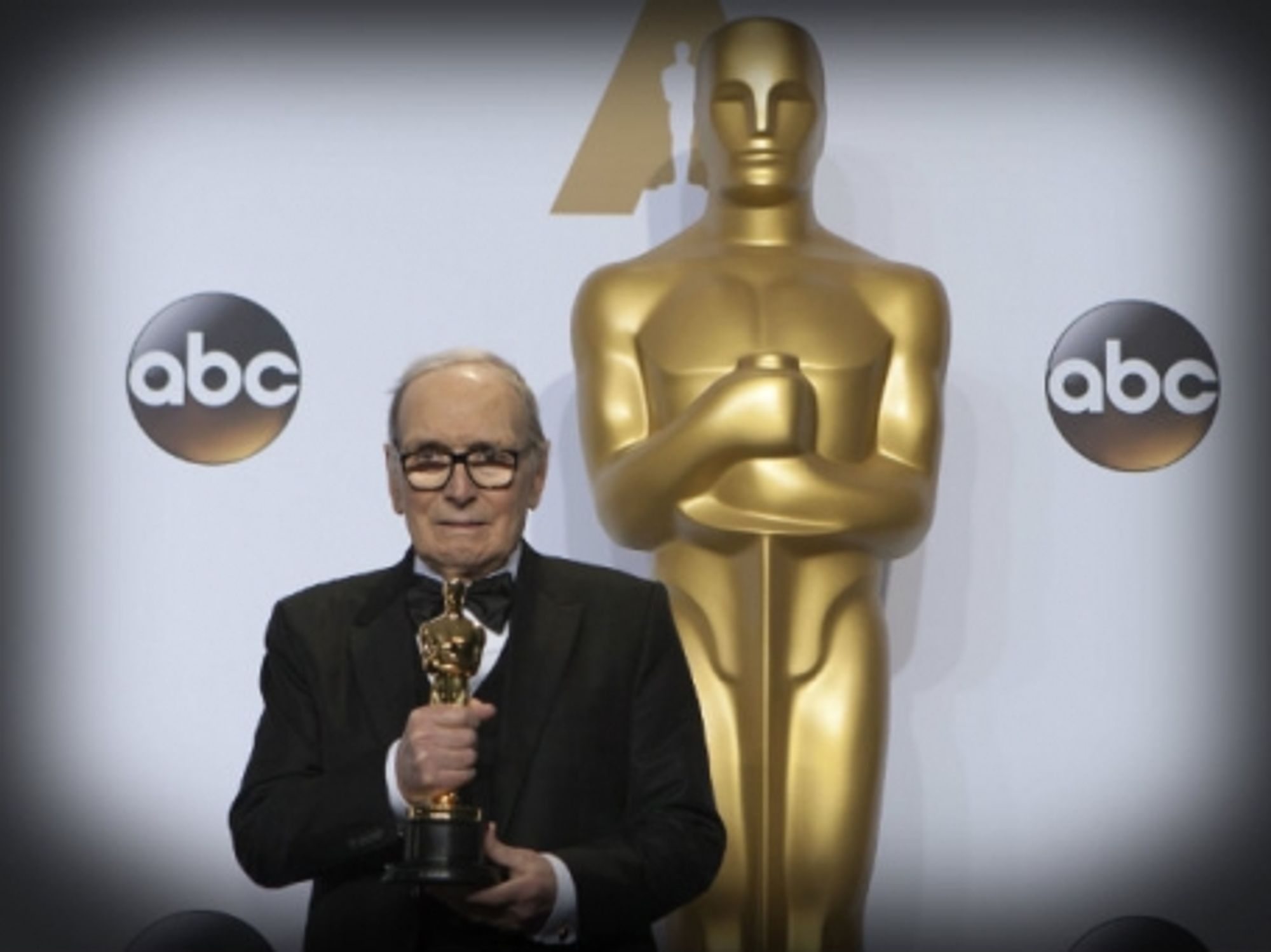 Morricone with his Oscar