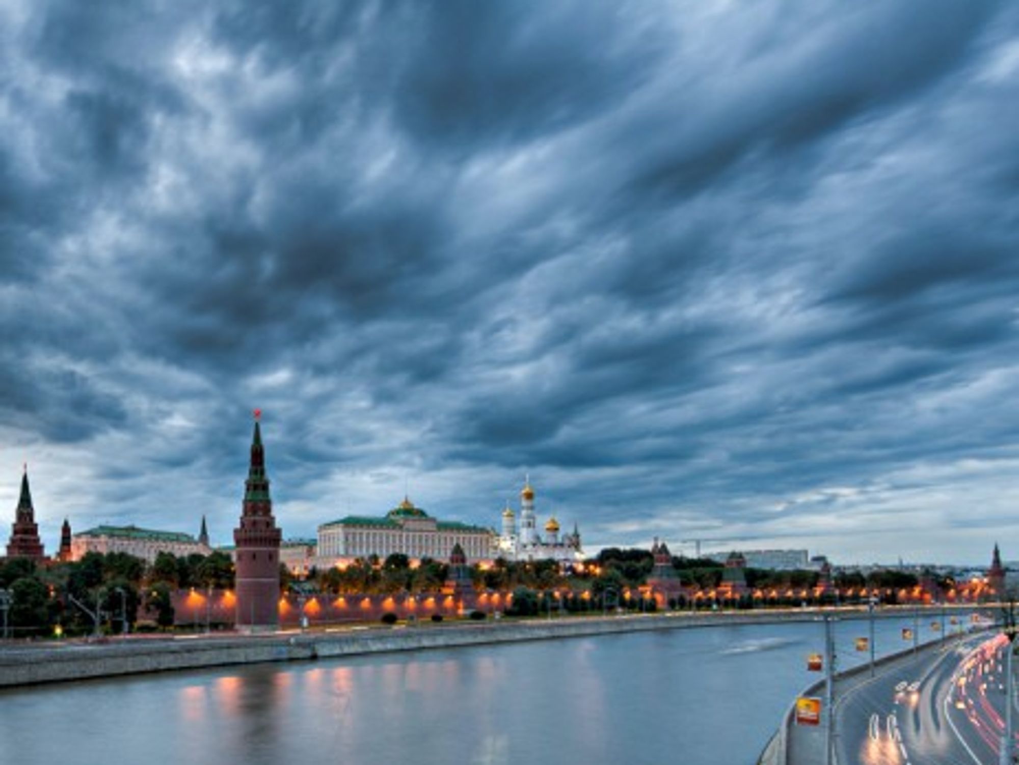 Moscow at sunset