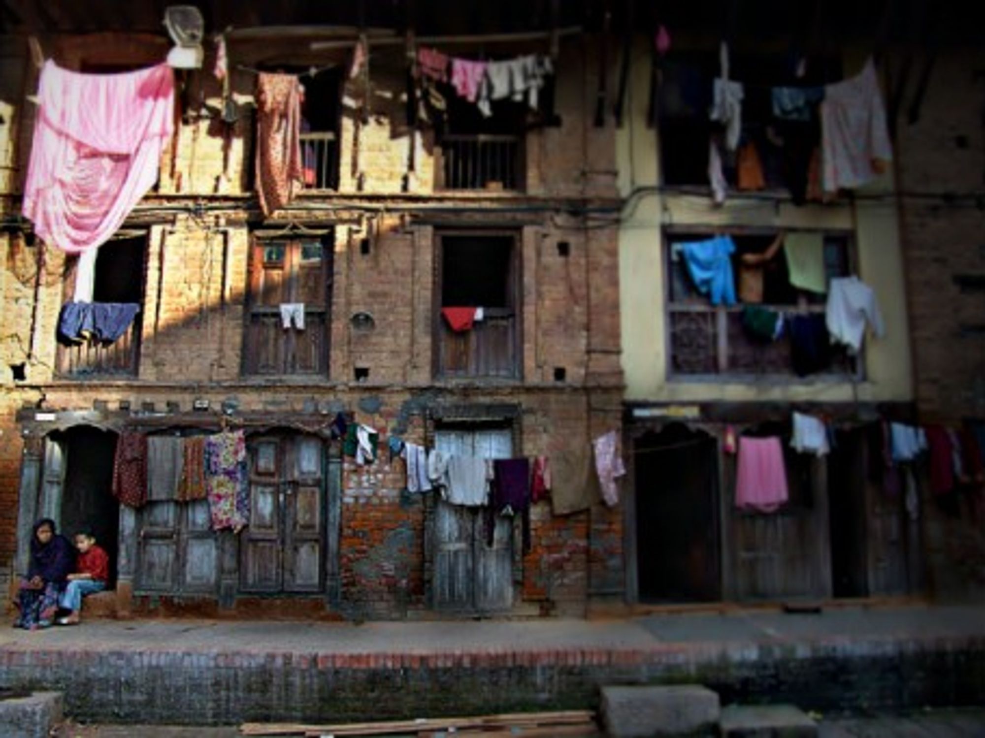 Mother and daughter in Patan, Nepal