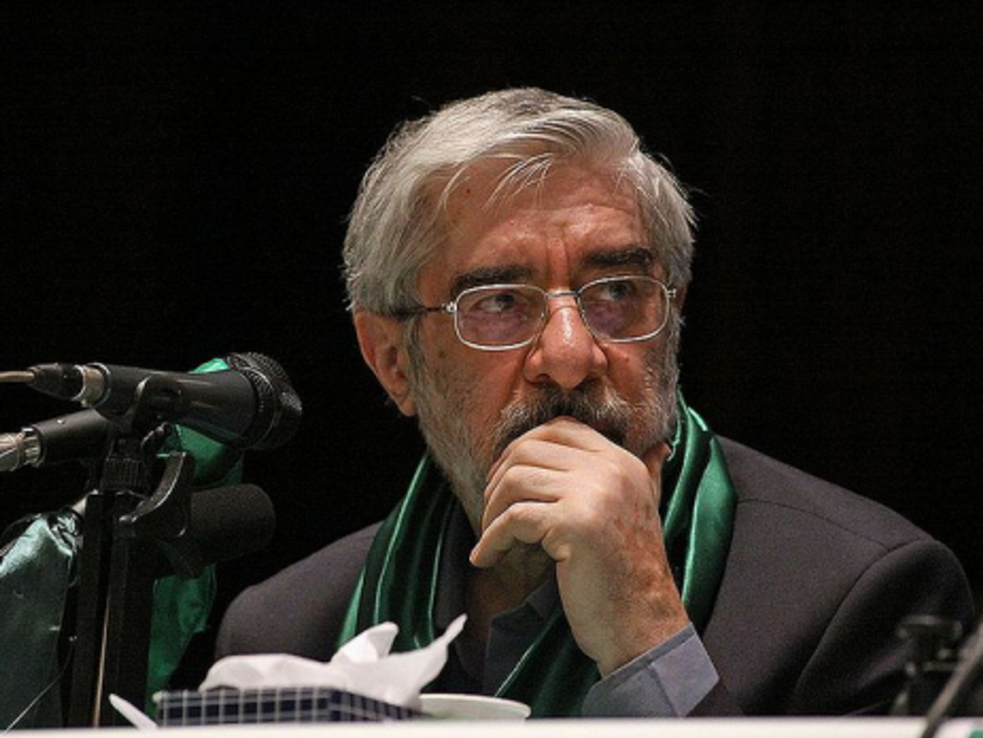 Mousavi in a photo from the 2009 campaign