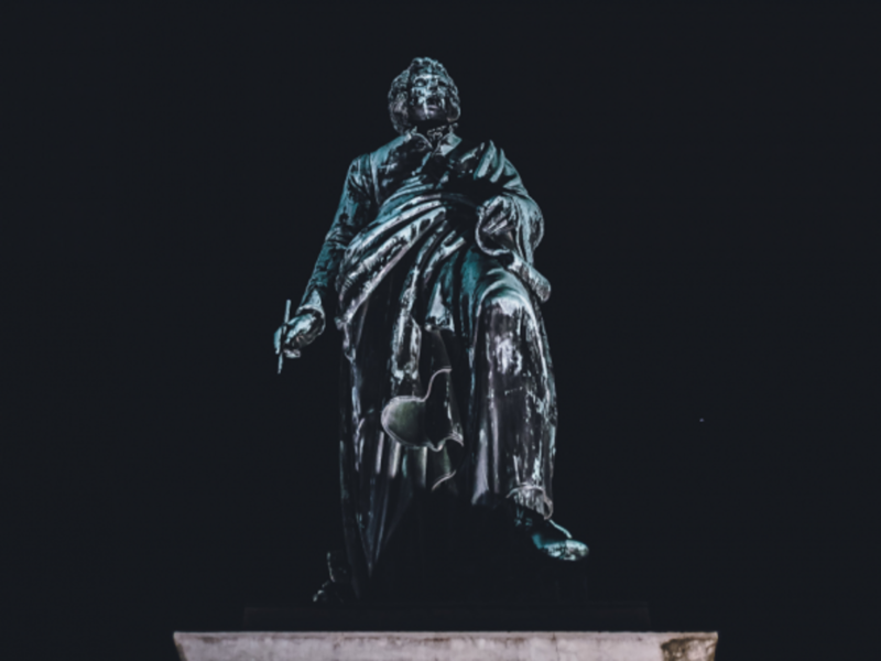 Mozart statue in Salzburg, Austria