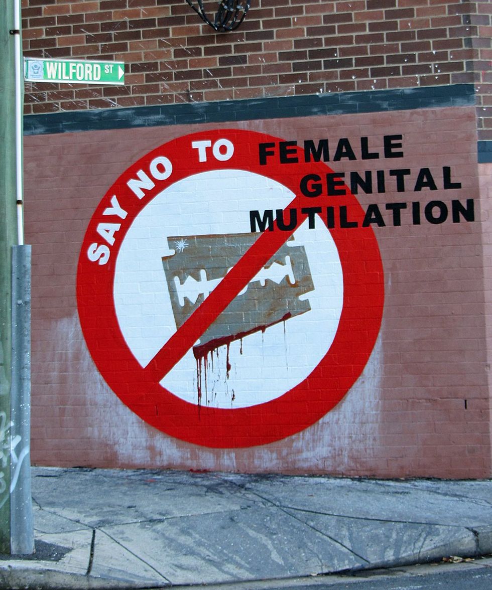 Mural Calling for an end to Female Genital Mutilation