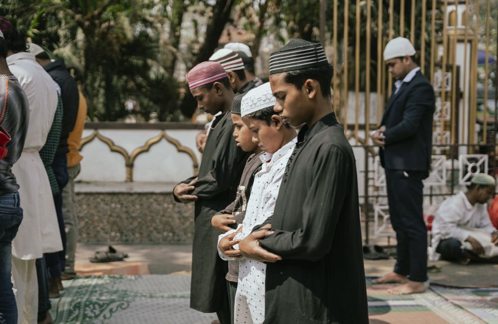 Muslim devotees offer the Friday prayers during the holy month of Ramadan at a Mosque, on March 22, 2024 in Guwahati, Assam, India.