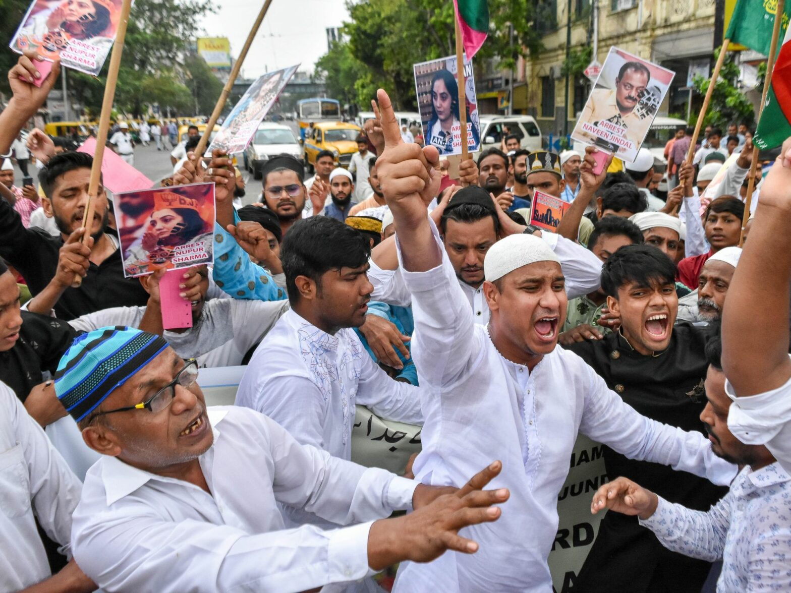 Muslim protestors