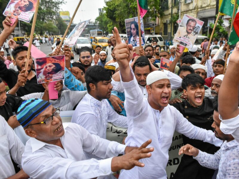 Muslim protestors