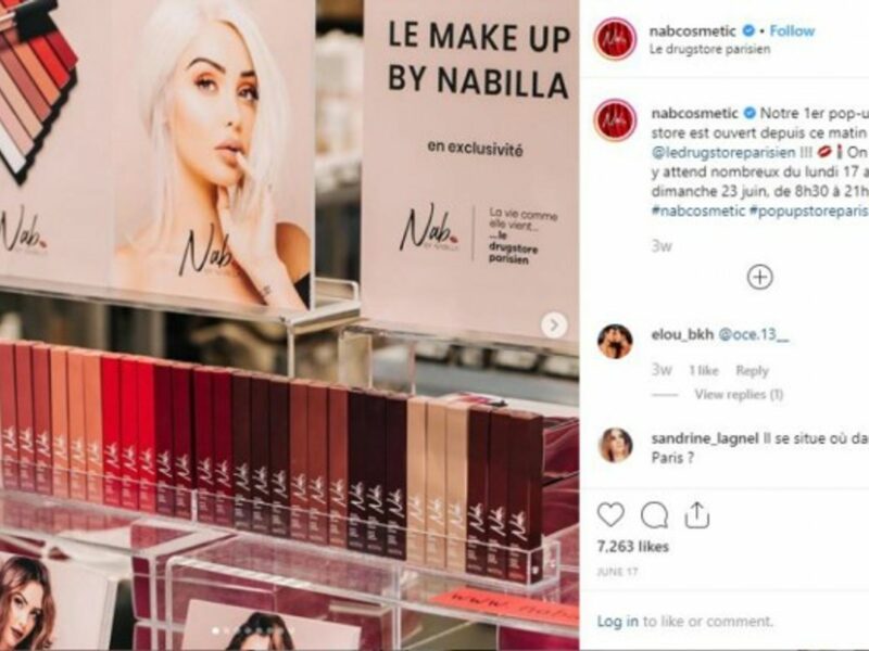 Nabcosmetic pop up store in Paris, France