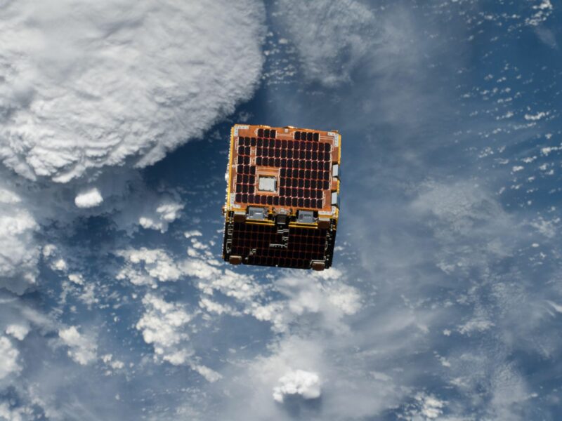 NanoRacks-Remove Debris satellite deployed into space by the ISS