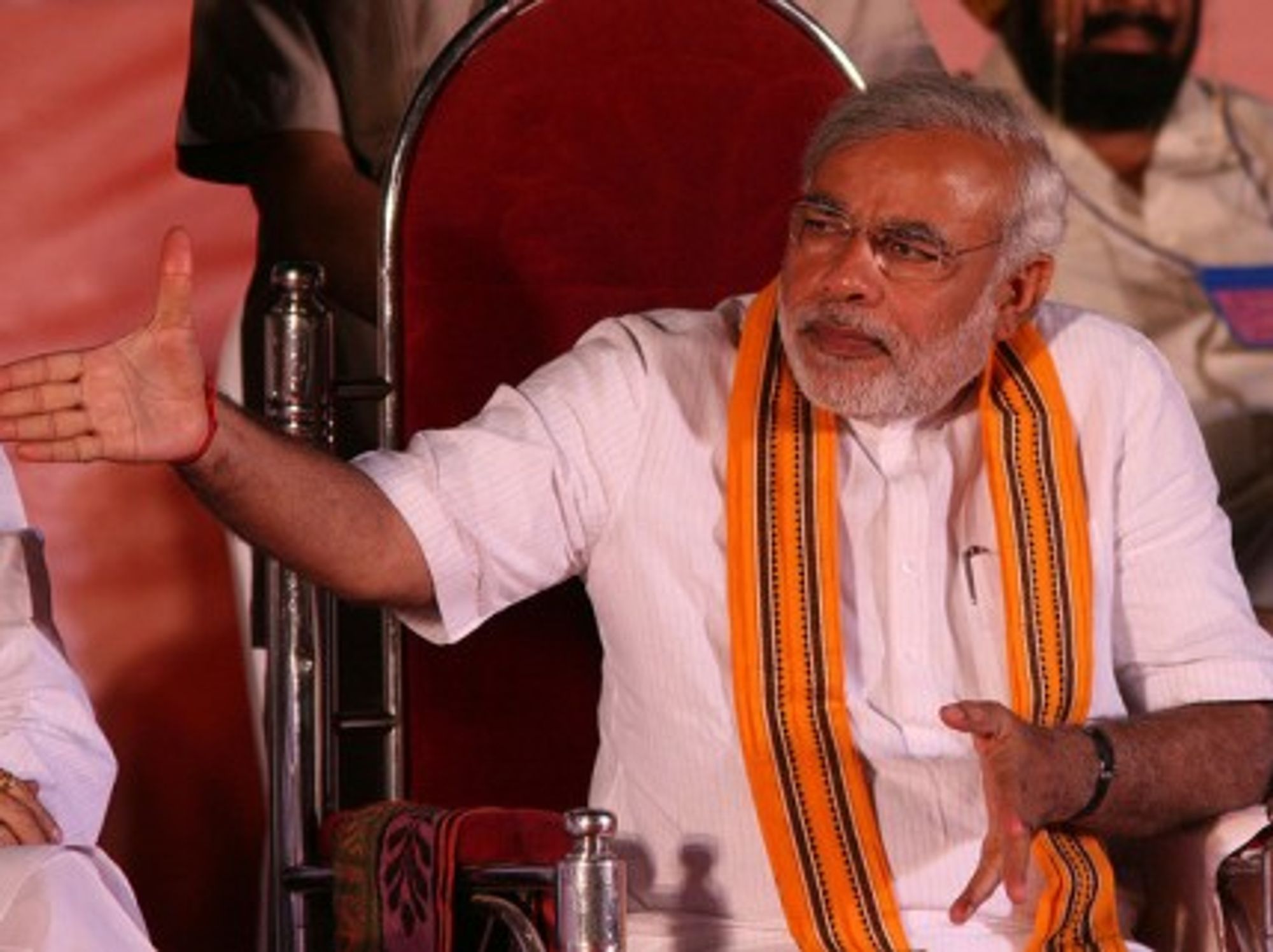 Narendra Modi at a BJP rally (Al Jazeera)