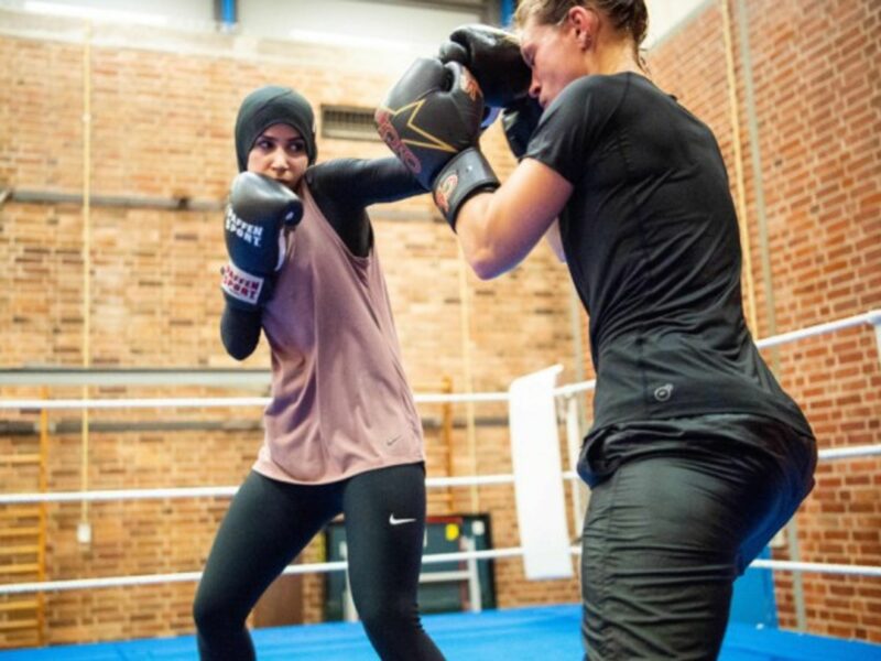 Nassar trains in preparation for her upcoming fight