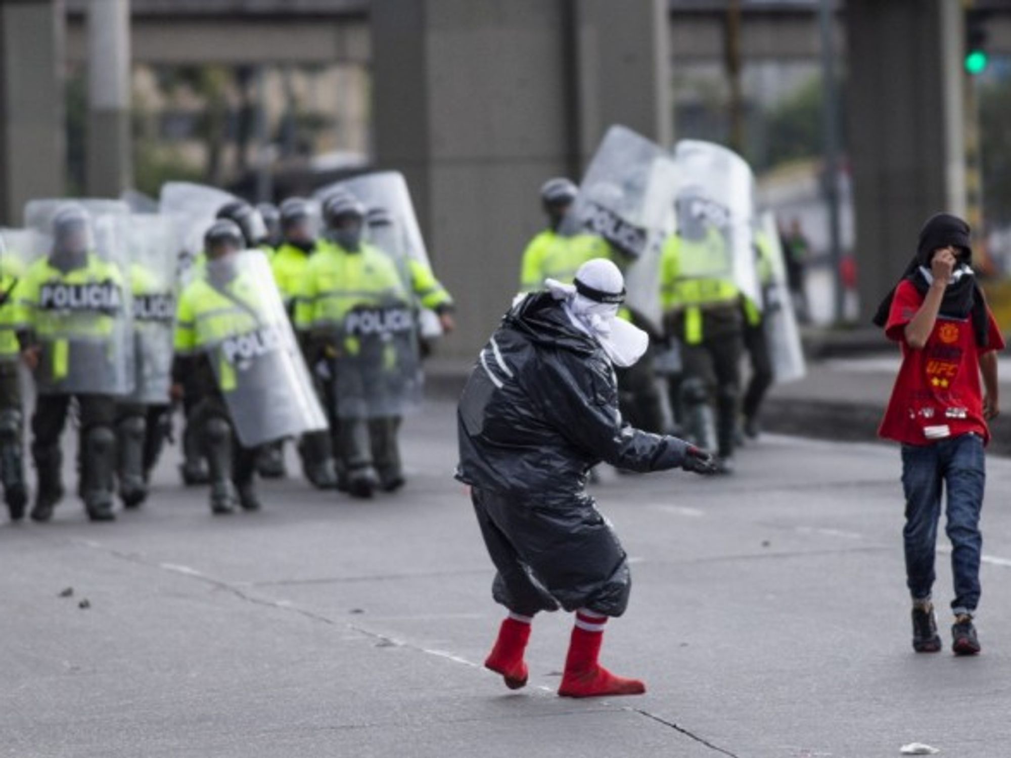National strike in Bogota, Colombia on Jan. 16, 2020.