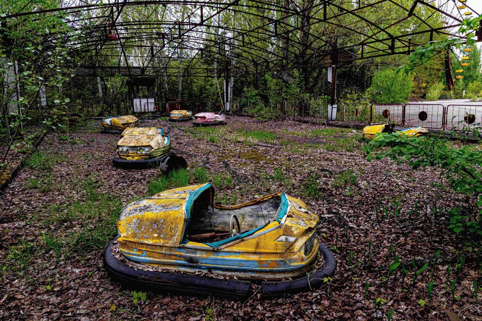 Nature took over at Pripyat's Amusement Park after the Chernobyl disaster.