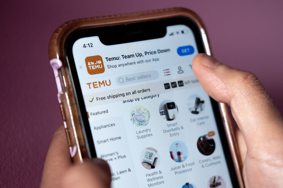 Navigating through the Temu shopping app