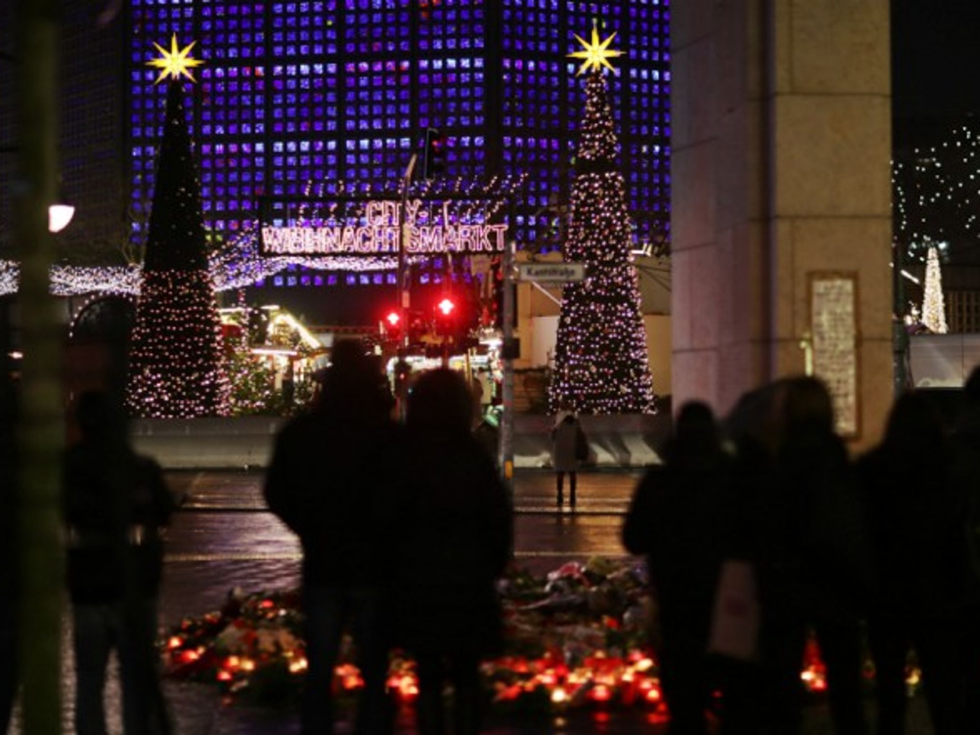 Near the Christmas market on Breitscheidplatz square in Berlin, on Dec. 22