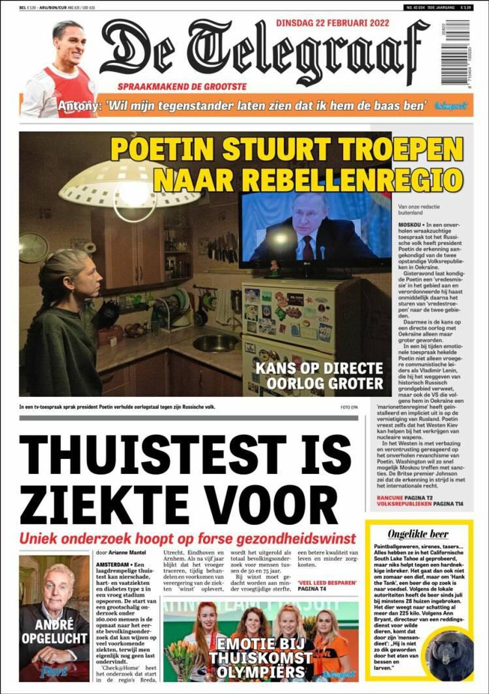 NETHERLANDS - De Telegraaf