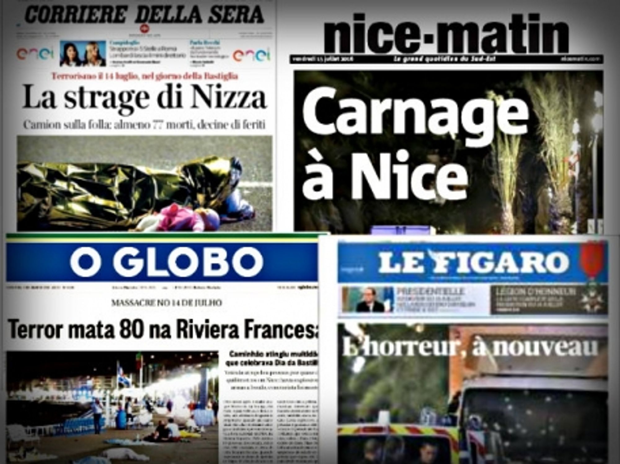 Nice Terror: Newspaper Front Pages From France And The World