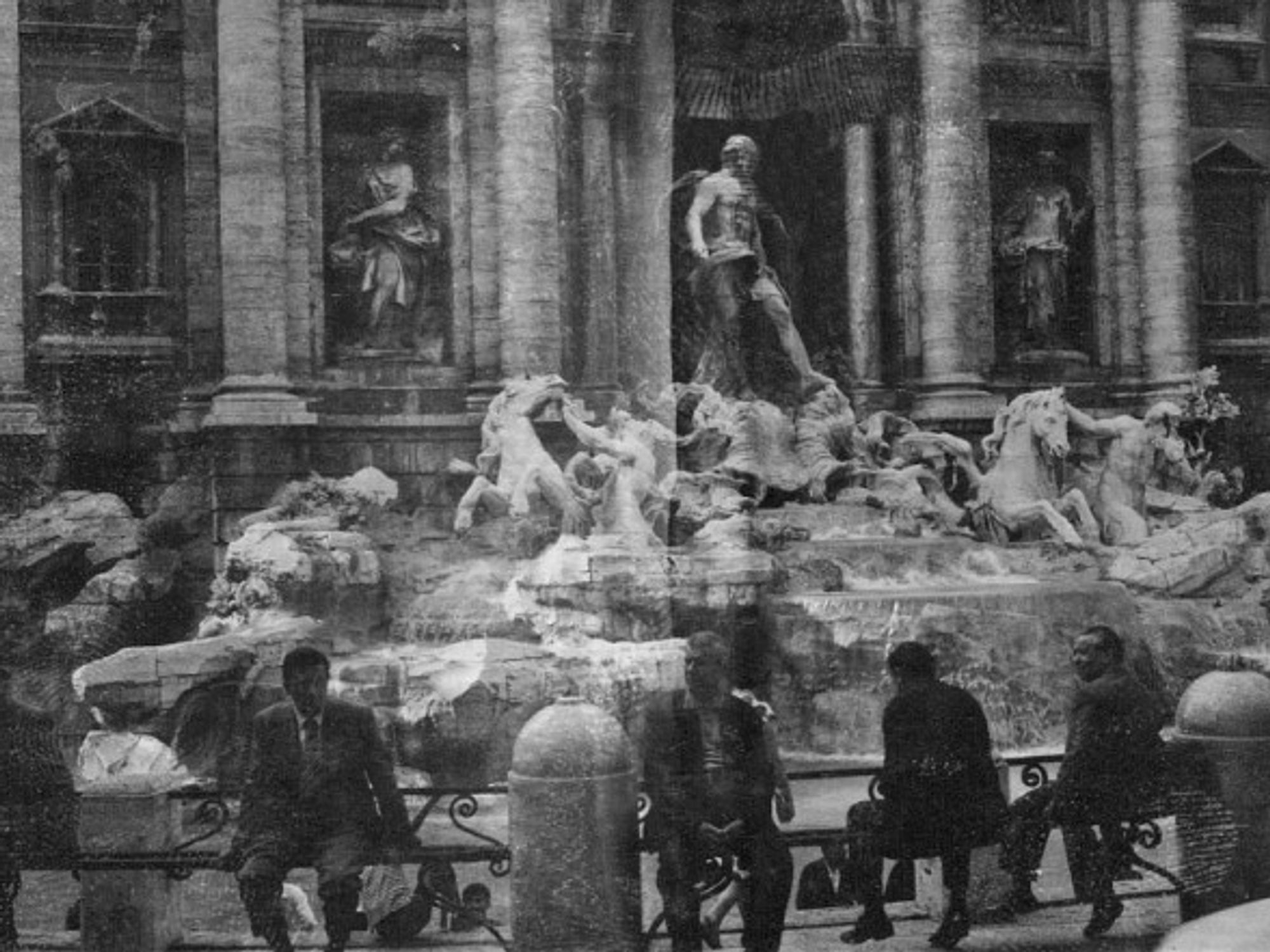 No coins to toss in the Trevi fountain