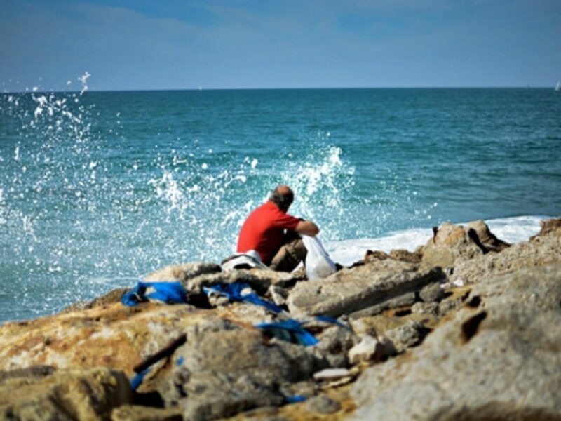 No shortage of seawater in Tel Aviv.