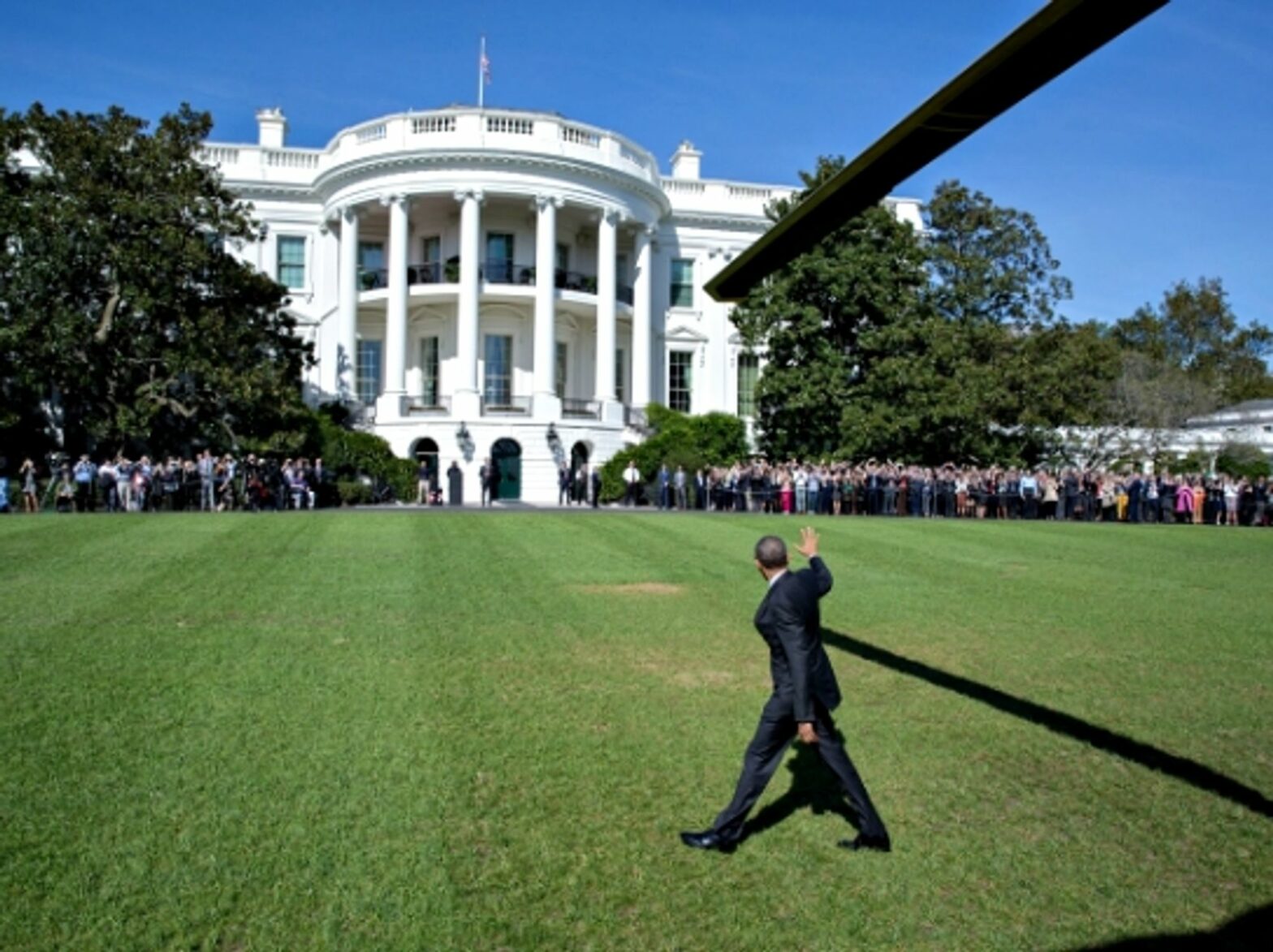 Obama outside the White House.