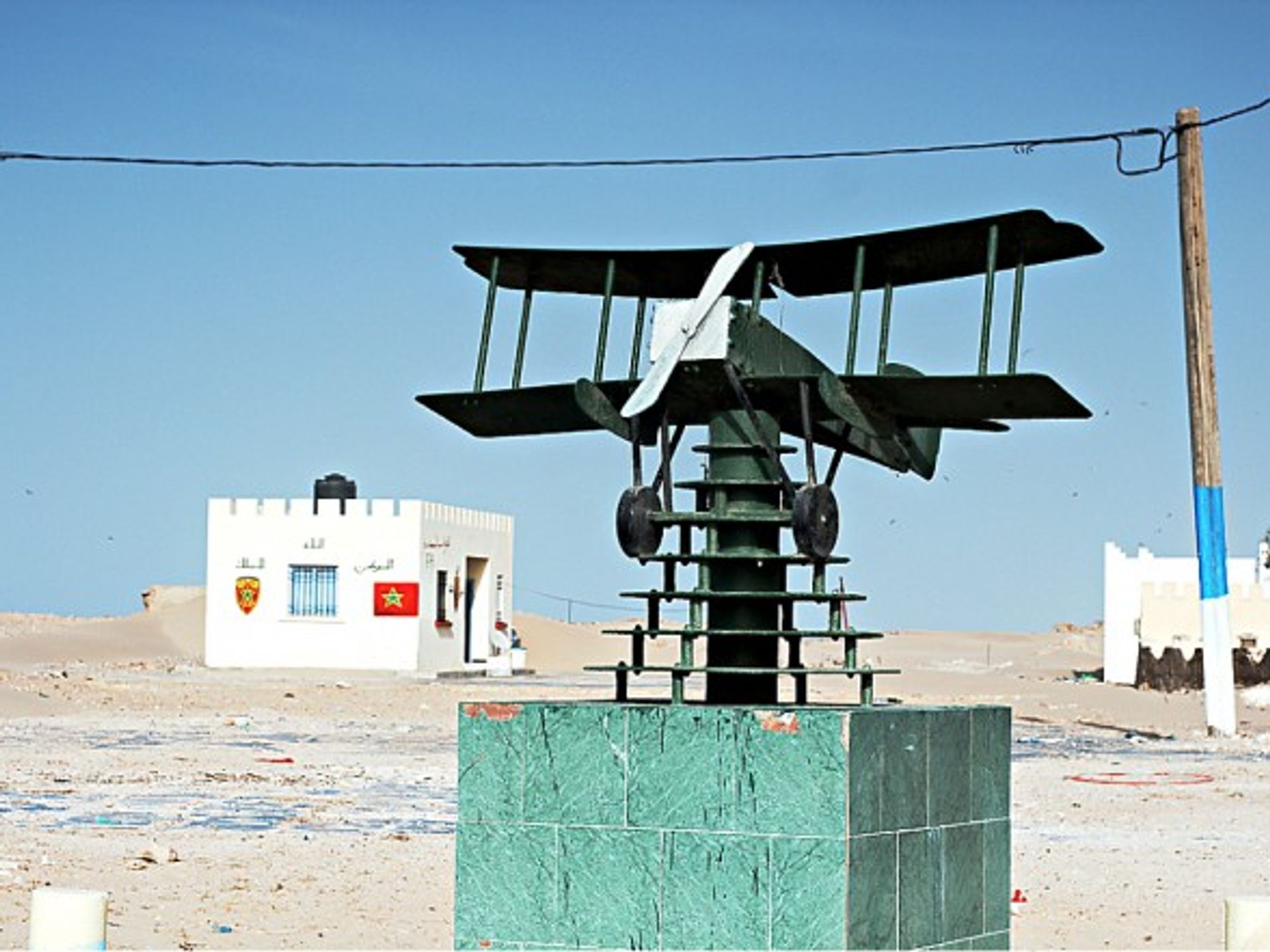 Ode to Saint-Exupéry at Cape Juby airport in Tarfaya, Morocco.