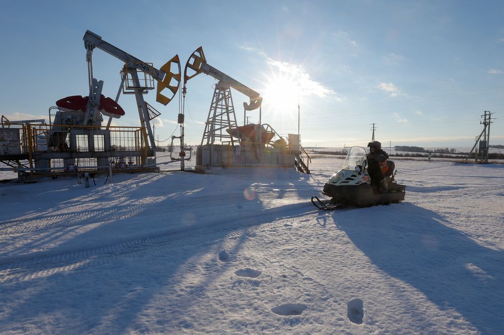 Oil production near the village of Yamashinskoye, Tatarstan, Russia