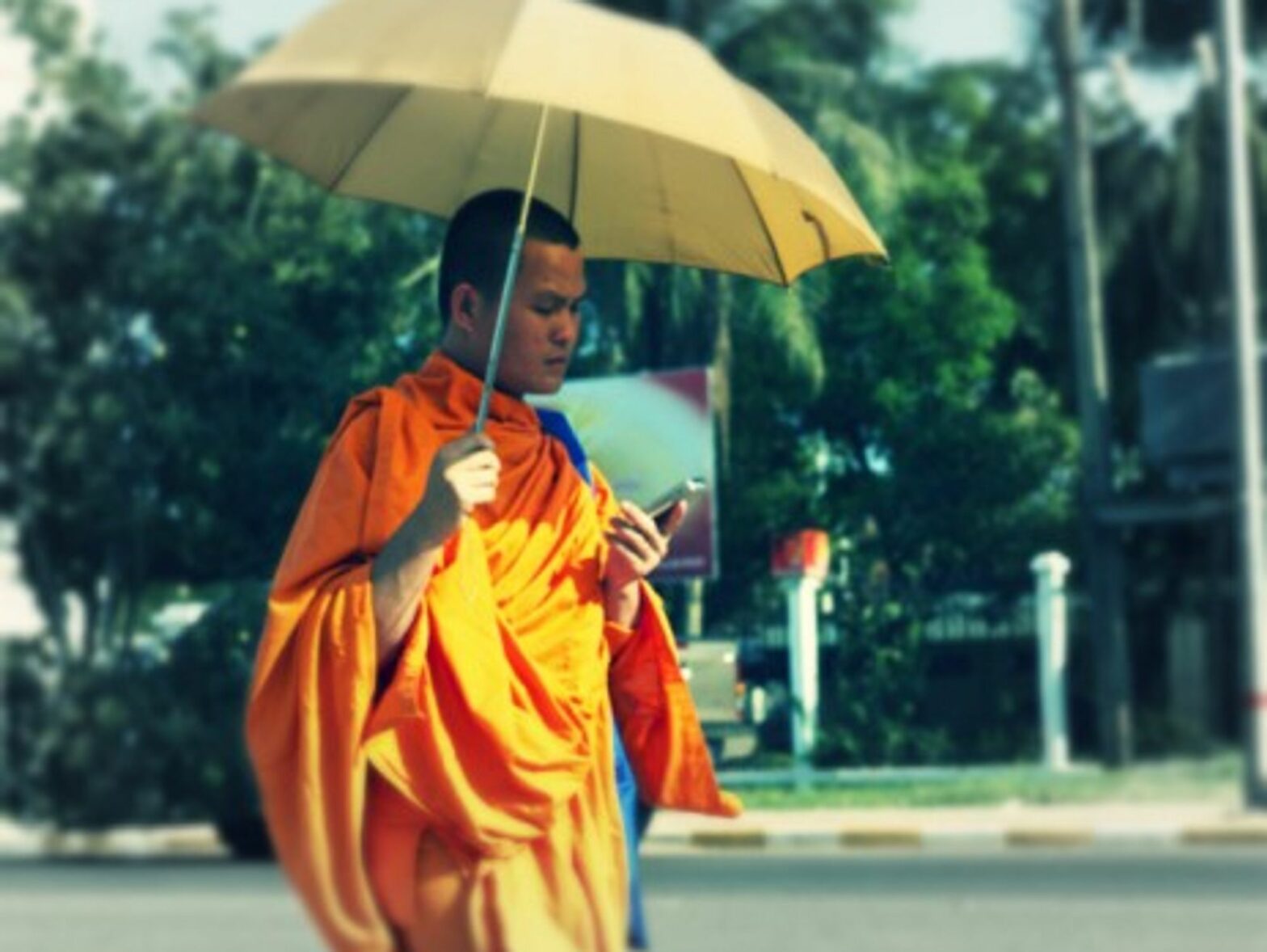 Old meets new in the streets of Vientiane