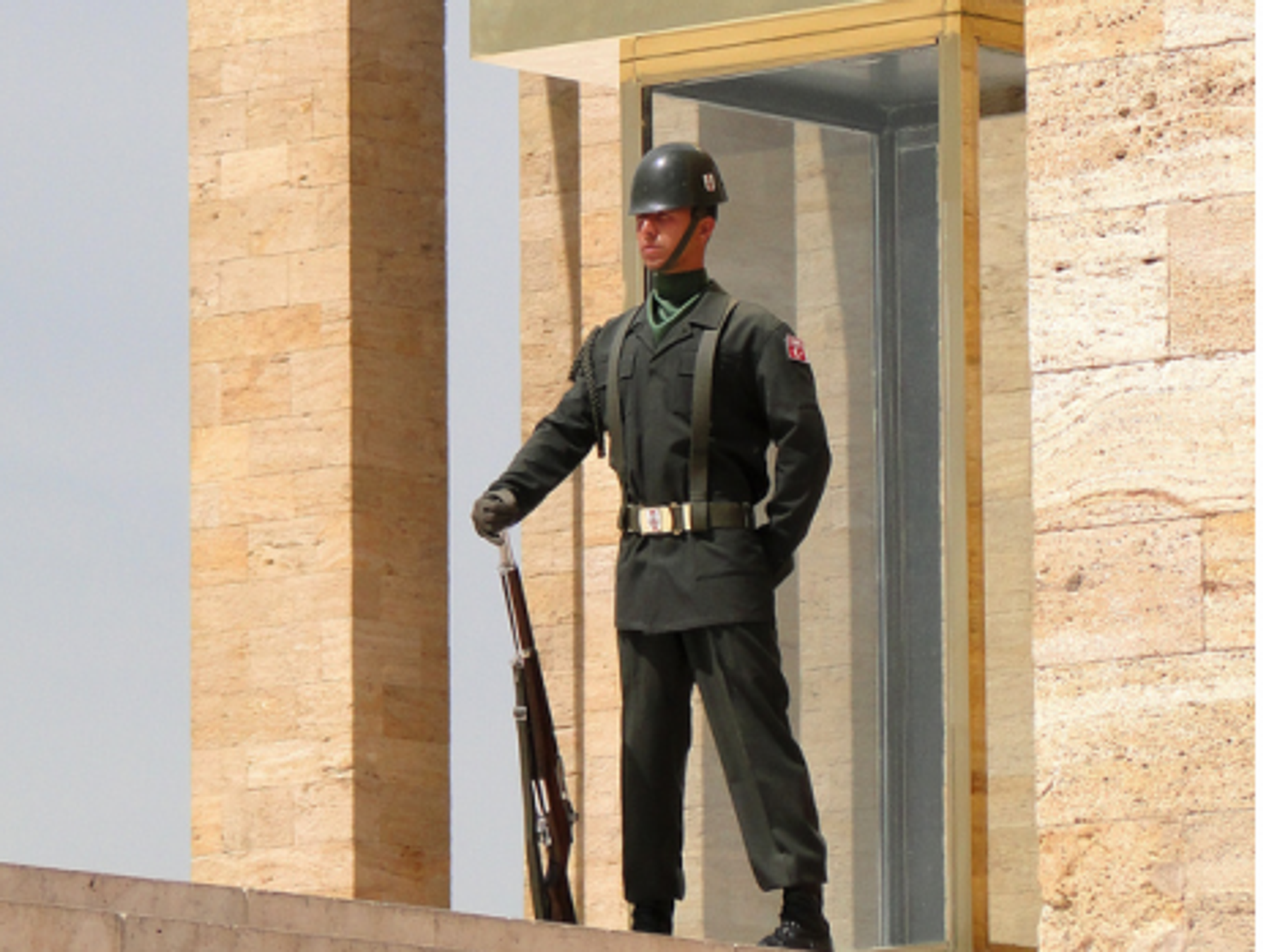 On guard at mausoleum of modern Turkey's founder Ataturk (Adam Jones)
