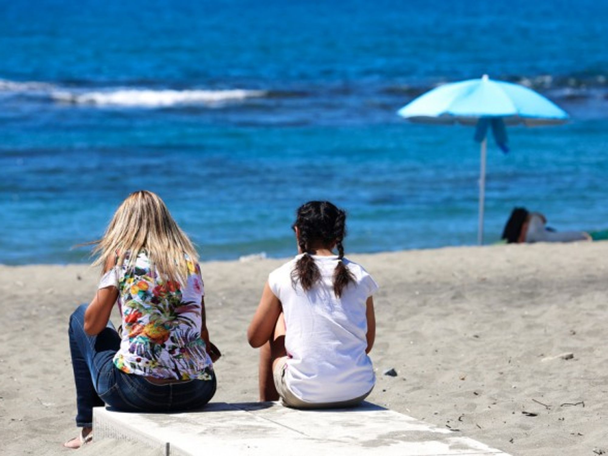 On the beach in Italy