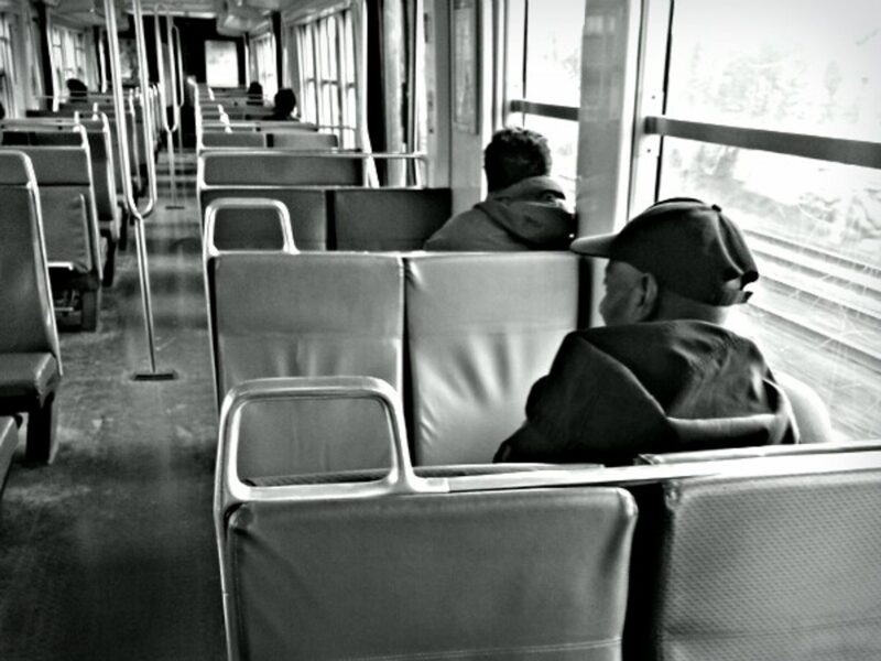 On the RER train between Paris and the Mitry suburb.