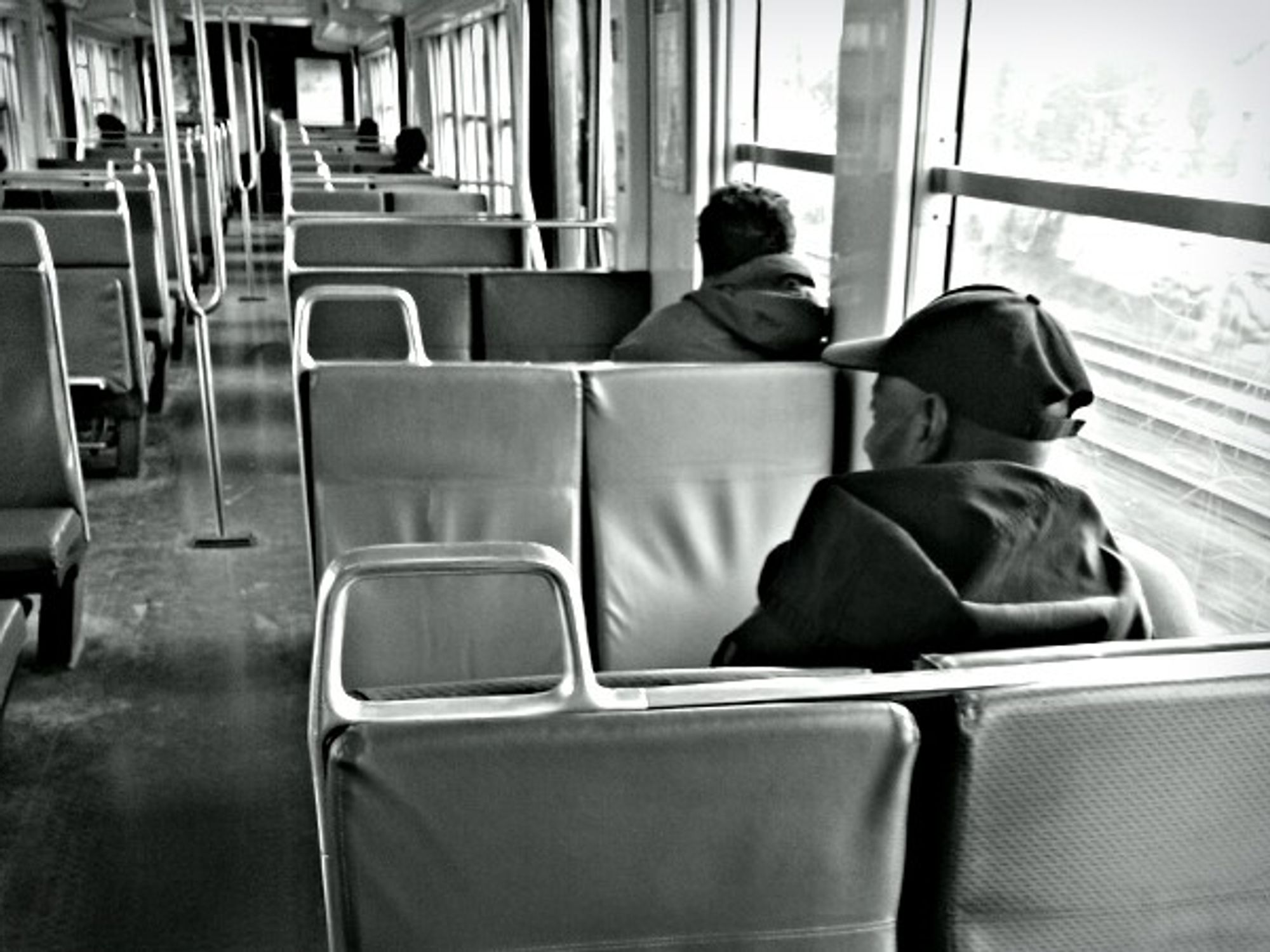On the RER train between Paris and the Mitry suburb.