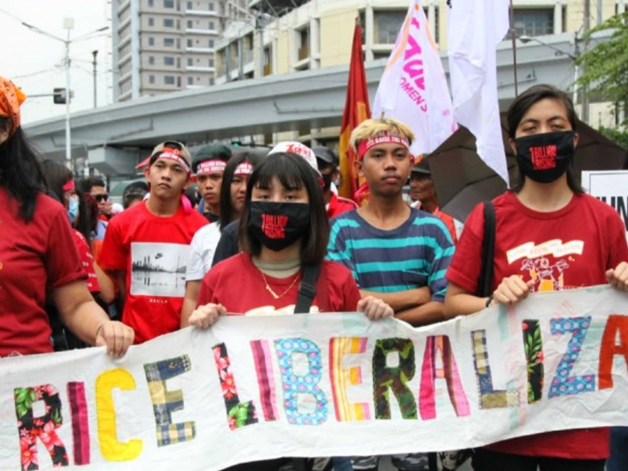 One Billion Rising activists march in Manilla, Phillippines.